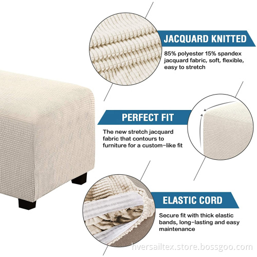 Jacquard Removable Footstool Protect Cover